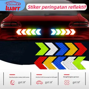 [Luarr] Stiker Reflektif Mobil Paket 10 Lembar Anti Gores Tahan Air 4,5cmx4cm Serbaguna untuk Mobil, Sepeda Motor Listrik, Pelindung Lumpur, Lampu Belakang, Peringatan