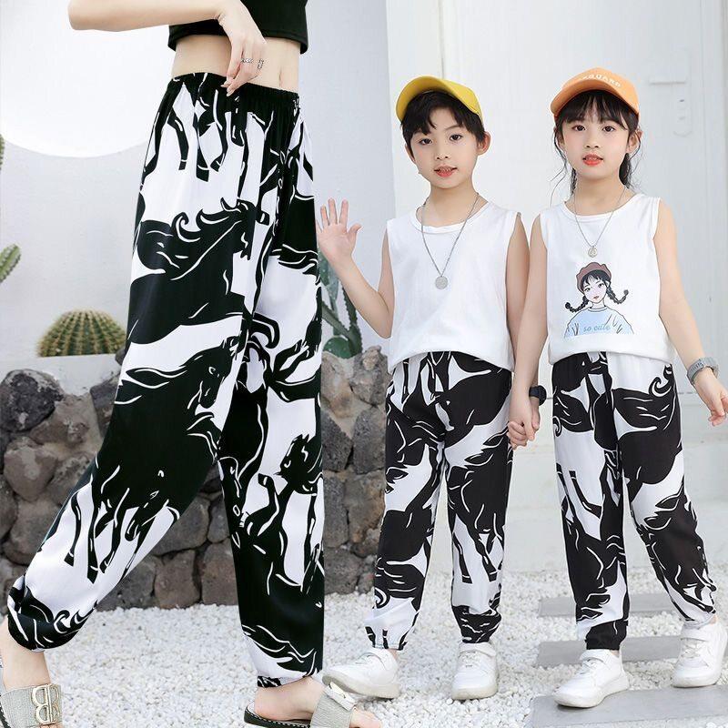 Product Introduction of Seluar gajah Yadoo untuk kanak-kanak lelaki dan perempuan, seluar penghalau nyamuk longgar, seluar peluh pinggang elastik, lembut dan selesa, 3 warna 11