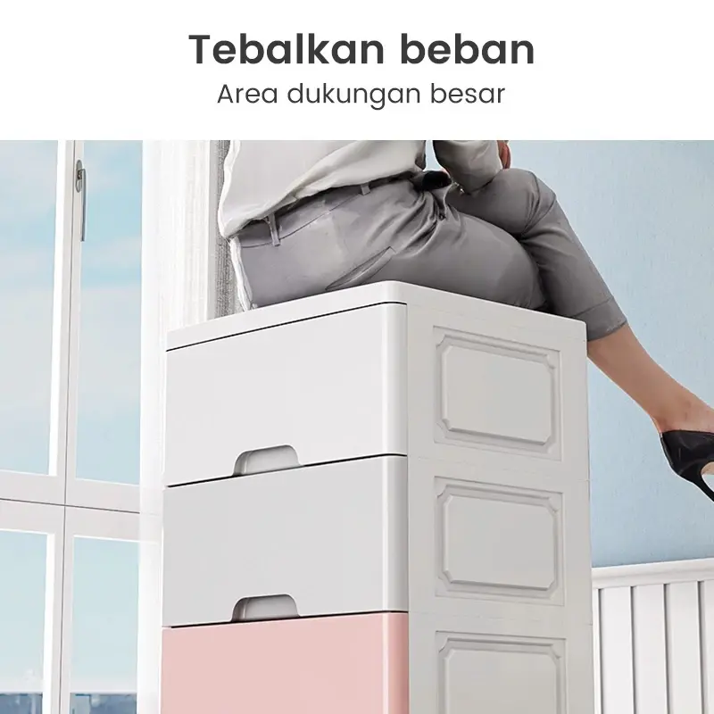 【VALUEDA】Lemari Pakaian/Lemari Pakaian Anak/Lemari Import/Kabinet Drawer Storage Cabinet Ukuran Jumbo Penyimpanan rumah 6