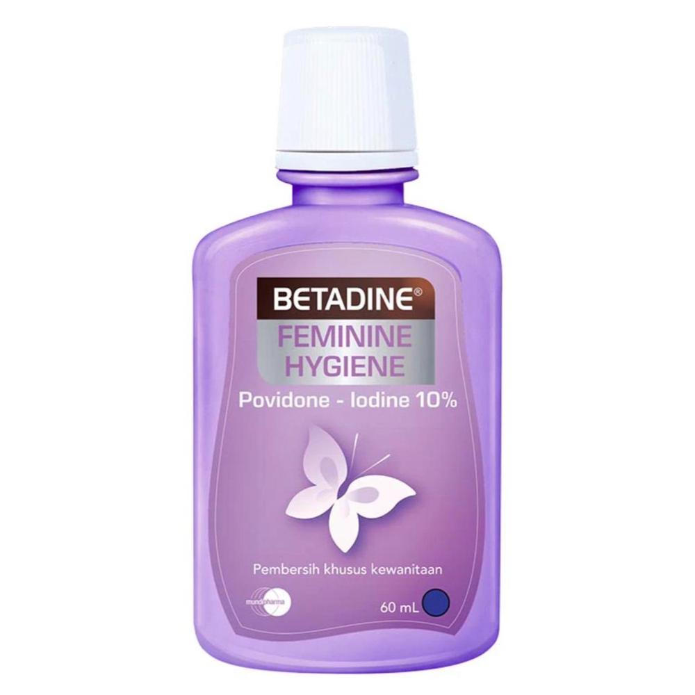 Betadine Feminine Hygiene 60ml Sabun Pembersih Kewanitaan Keputihan Povidone-Iodine 10% untuk Mengobati Iritasi Ringan dan Gatal-Gatal Pembersihan Membersihkan