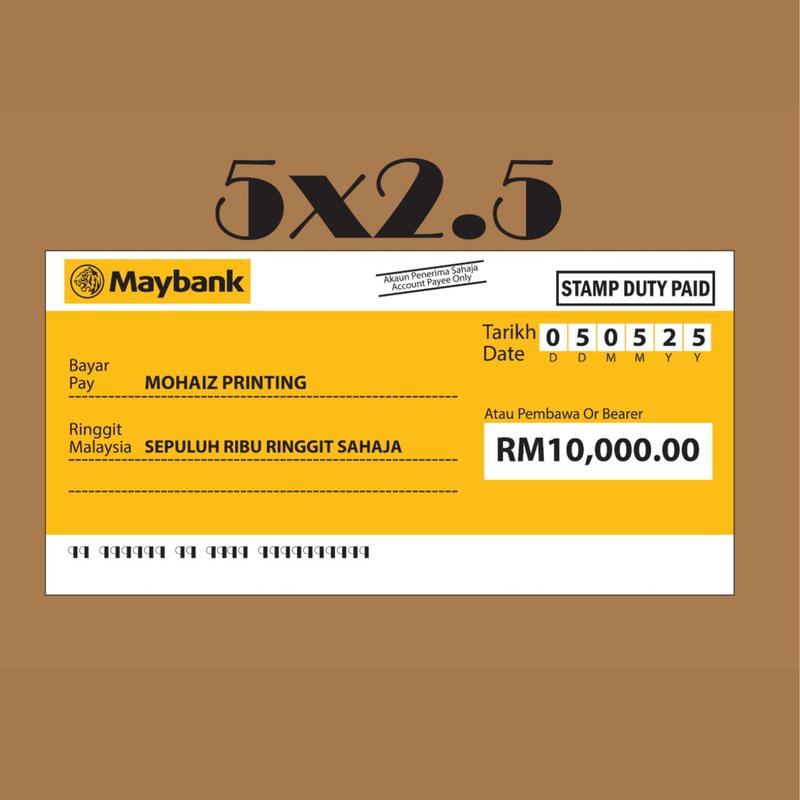 Cheque Material Mock cheque | Material : print on to polycarbonate - TikTok Shop Malaysia