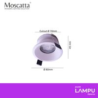 Gambar MOSCATTA Kap Lampu MR16 Fixed recessed diameter 8CM - white dari Pusat Lampu Jakarta Kota Administrasi Jakarta Pusat 5 Tokopedia