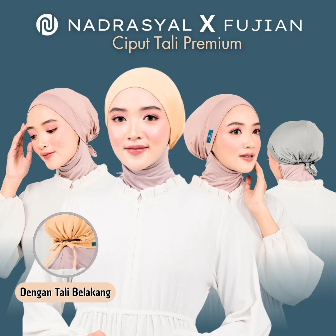 NADRASYAL - CIPUT TALI Wanita Muslim Daleman Kerudung Inner Jilbab