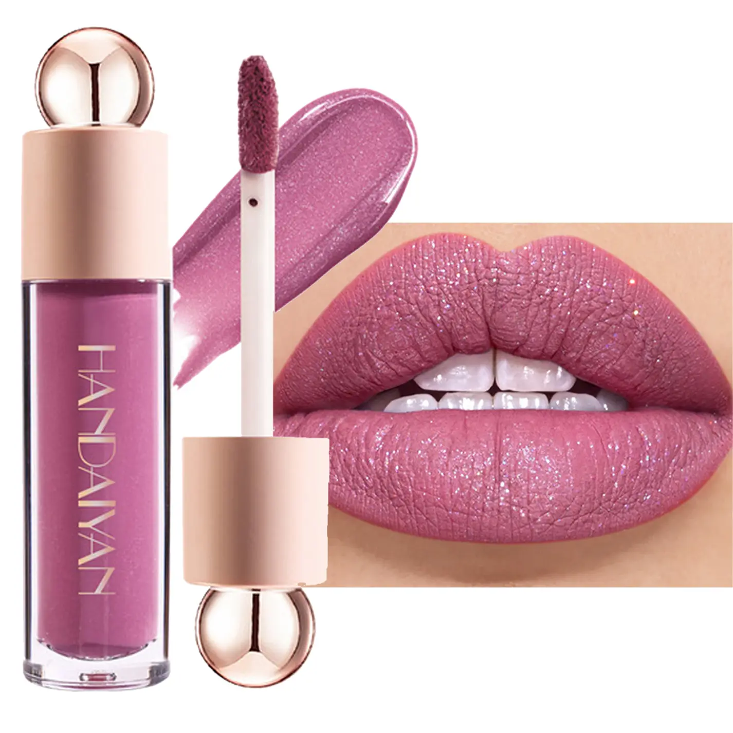 8 Colors Matte Lipgloss Glitter Liquid Lipstick Makeup Lip Color Batom Long Lasting Sexy Red Pink Diamond Shiny Lip Gloss
