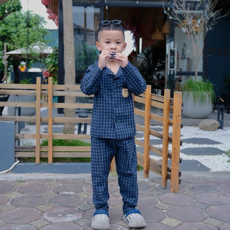 Bộ Ngủ Pijama Trẻ Em Phong Cách Cho Bé Trai Bé Gái Chất Liệu Kate Thái