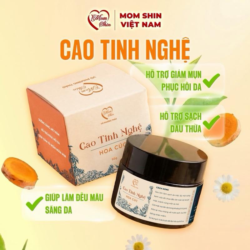 Cao Tinh Nghệ Hoa Cúc MOM SHIN | Kem Nghệ Giúp Hỗ Trợ Giảm Mụn Thâm Cao Nghệ Dưỡng Da Mặt Hỗ Trợ Chăm Sóc Da Mặt Trắng Sáng Hồng Hào Tự Nhiên Làm Đẹp Da Dưỡng Ẩm Da Skincare Cho Chị Em Phụ Nữ Shop Mẹ Shin Min Gin Vũ Phương Thảo