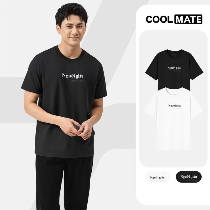 Áo Thun Nam Nữ Cotton 220gsm Regular Người giàu tình cảm- CoolX by Coolmate