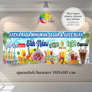 Cetak Spanduk Banner Aneka Minuman SEgar Dan Juice Buah