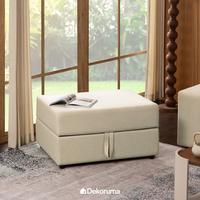 Gambar Dekoruma Michi Storage Sofa Stool Kain | Sofa Penyimpanan Barang - Abu-abu Tua dari Dekoruma Official Store Kab. Bekasi 1 Tokopedia