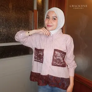 CRACKTIVE - Faye Stripe Lace Blouse