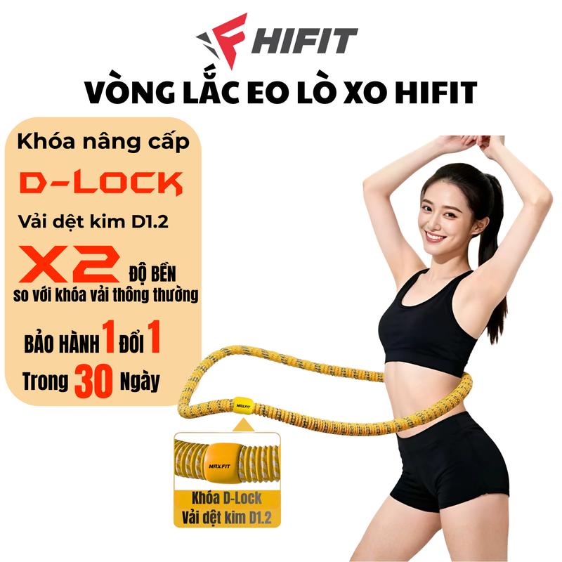  Vòng Lắc Eo Lò Xo HIFIT Bọc Vải Dệt Kim Lõi Thép Cao Cấp Từ 1,5kg - 2,5kg Tập Thể Dục Tập Gym Tập Yoga tại nhà 