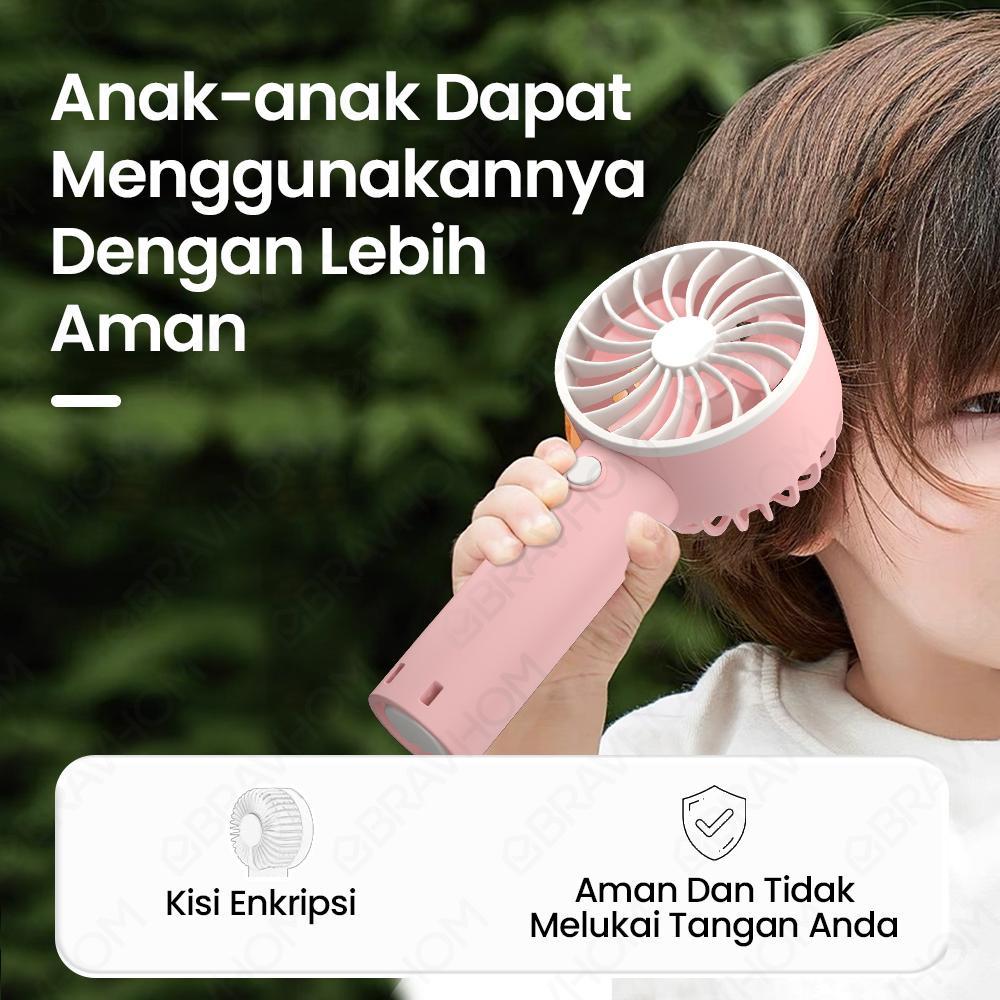 (COD)Bravhom 2lN1 Kipas Angin Mini PortableAromaterapi 3 Kecepatan Phone Holder