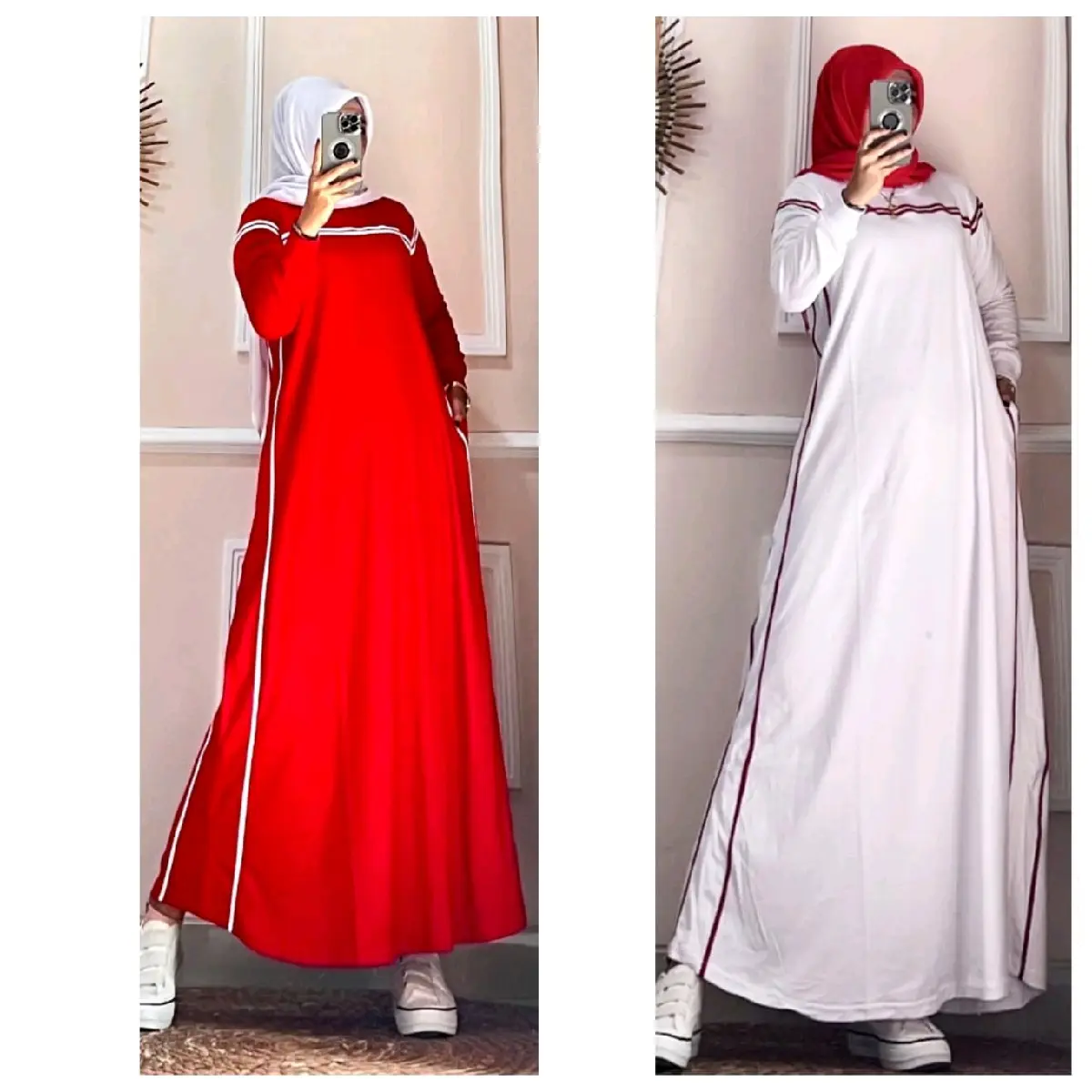 GAMIS MERAH PUTIH // GAMIS KAOS LENGAN PANJANG KEMERDEKAAN TERBARU