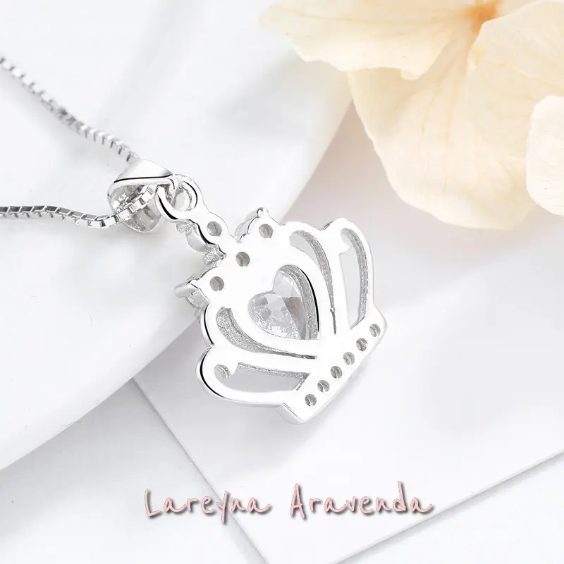 Kalung Titanium Wanita + Liontin Eternal Crown Crystal KL047 8