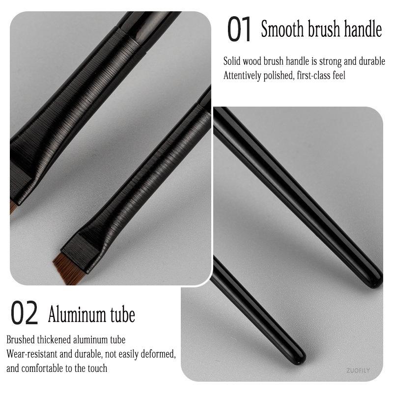 Cọ Đường Viền Lông Mày Cho Nữ, 2 Cái / bộ, Cọ Kẻ Mắt, Cầm Tay, Kẻ Lông Mày Góc Cạnh Nhỏ, Dụng Cụ Trang Điểm Mỹ Phẩm, Mới 2