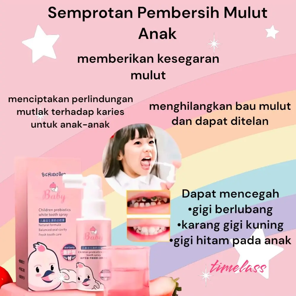 (PAKET HEMAT 2Pcs) Semprotan Vitamin  Gigi anak dan pembersih Gigi Anak untuk mencegah Gigi Berlubang