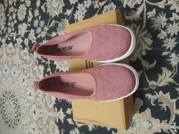 Product Review of XES Ladies BSLCBT04 Casual Slip On Sneakers (Pink, Navy) from n**m 3