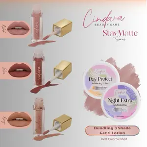 [SPESIAL LIVE] Bundling 3 Free Lotion Cindara Staymatte Series Lip Matte Tahan Lama Ringan di Bibir dan Melembabkan