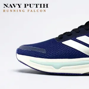 Legia Running Falcon Navy Putih, Sepatu Sneakers Running Sport Cocok Untuk Pria dan Wanita