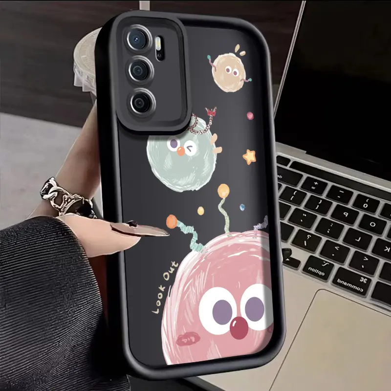 Casing Hp OPPO A16 OPPO A16s OPPO A54s Case pola Bola berwarnat desain Casing HP lensa kamera Softcase genggam silikon Kesing