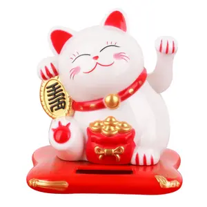 Lucky Cat Jumbo Ukuran 17.5 CM Pajangan Lucu Untuk Toko Kucing Hoki Dekorasi Rumah Hadiah Kuning