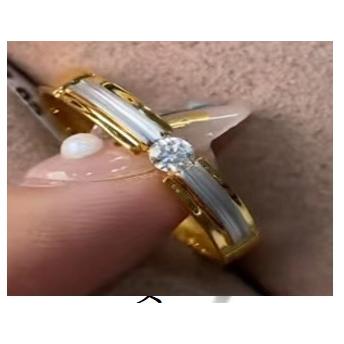 6216 - Cincin couple wedding tunangan Titanium Stainless Steel 316L anti karat harga grosir bisa bayar di tempat gratus kotak cincin love 0