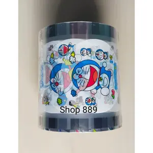 Plastik lid cup / sealer cup motif Doraemon (+/-  1000 cup) Terlaris