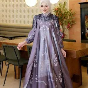 Zahraa Style Manohara Dress // Dress Tile // Gamis Payet Motif // Gamis Lebaran Tahun 2026 // Fashion Muslim Wanita // Gamis Silk Premium Mewah