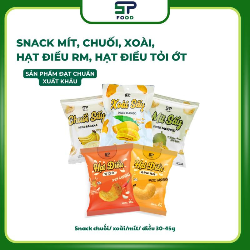 Kiểu dáng trẻ trung Snack trái cây sấy, Mít sấy, chuối sấy, xoài sấy, điều rang…