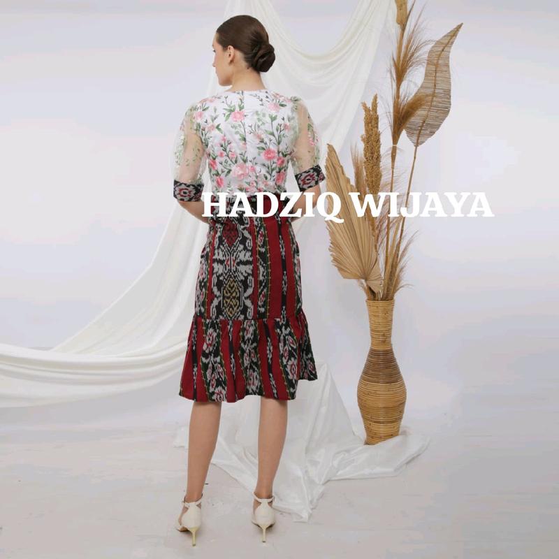 DRESS TENUN TILE BORDIR GARDEN TEBAL Wanita 2