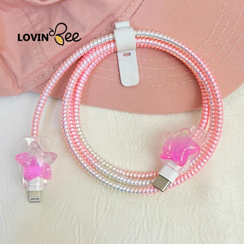1 Set 4 Item Pelindung Kabel Charger Type C + Type C Pelindung Kabel Data Handphone 3