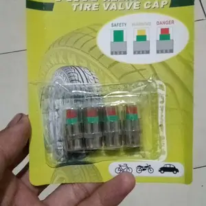 [ SATUAN ]  Tutup Pentil Indikator Tekanan Ban Mobil Tutup Pentil Motor