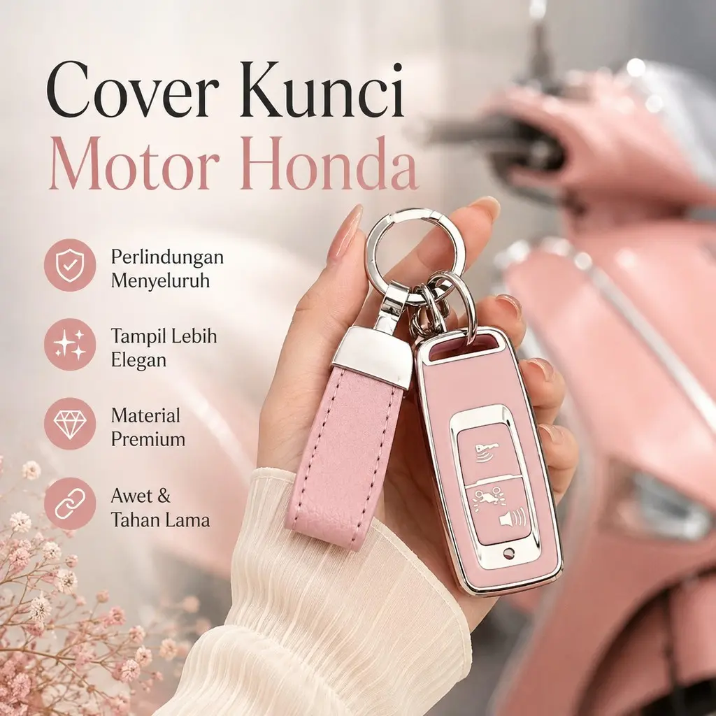 Cover Kunci Motor Honda Keyless Stylo 160 PCX 160 ADV 160 Scoopy Sarung Casing Remote Kulit Logam Premium Anti Gores Pelindung Kunci Elegan