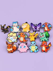 Set de 13 piezas de Pins de esmalte de Personajes de Anime Kawaii, Diseño de Dibujos Animados Unisex para Mochila, Gorra, Suéter, Accesorio de Moda, Regalo Perfecto para Amigos y Colegas