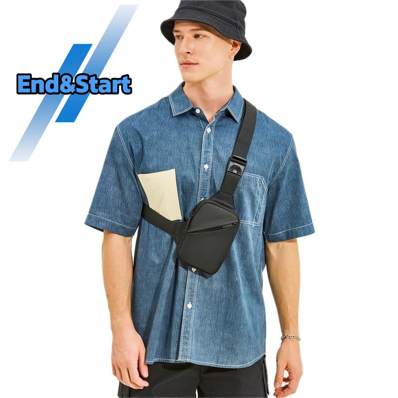 Túi đeo chéo mini nam End&Start chất liệu vải Oxford chống nước dùng đựng điện thoại, thể xe, thẻ ATM cực tiện lợi ET-7258