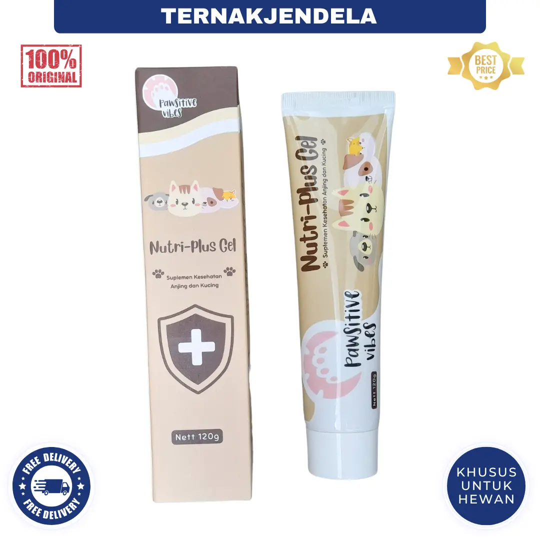 PAWSITIVE NUTRI PLUS GEL 120 GRAM - Vitamin Anjing Kucing Untuk Menjaga Imunitas