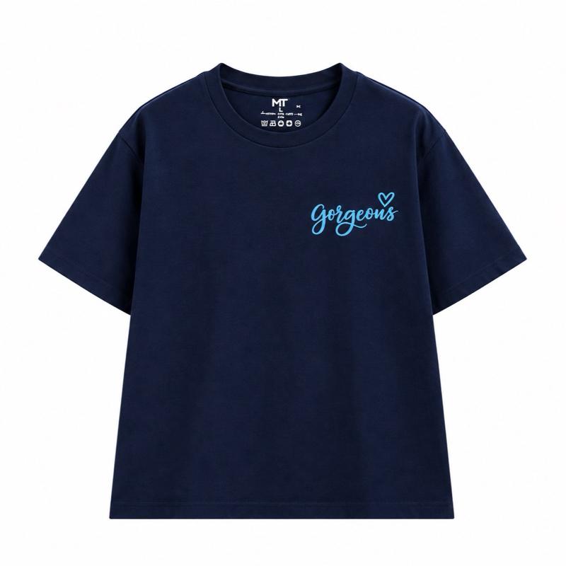 (~<MT STORE>~) (màu xanh đen) Áo Thun Nam MT Brand Màu Be trơn Tay Ngắn Thiết Kế Đơn Giản