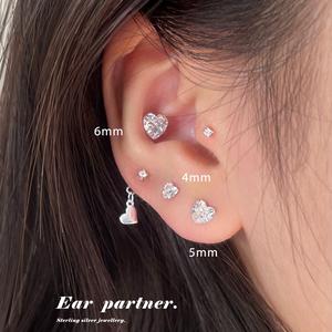 EAR PARTNER-女性用イヤーピアス 新しいホットスタイル ハート型イヤーボーンピアス 蝸牛ピアス（eh-1911）