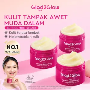 [Bpom] Glad2Glow Moisturizer Peach Retinol 30g Moisturizer g2g Moist Pelembab Wajah Anti Aging Retino Retinol Cream Facial Moisturizer Krim Wajah Mencerahkan untuk membantu melawan tanda-tanda dini day cream night cream Pelembab Perawatan
