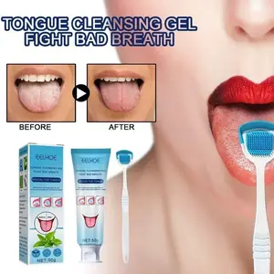Set Gel Pembersih Lidah Tingkat Medis Untuk Perawatan Mendalam, Membersihkan Mulut Dan Lidah Dengan Cepat, Menghilangkan Warna Kuning Dan Bau Tidak Sedap