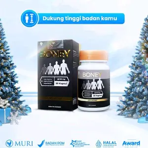 Boney - Kapsul | Peninggi badan | Herbal Membantu Kesehatan Tulang | Membantu Meredakan Osteoporosis | Daun Kelor