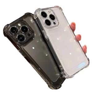 Space acrylic Shockproof Transparent Silicone Phone Case for IPhone 14 13 12 11 Pro Max X Xs Xr Max 8 7 Plus Anti-drop Airbag Cover