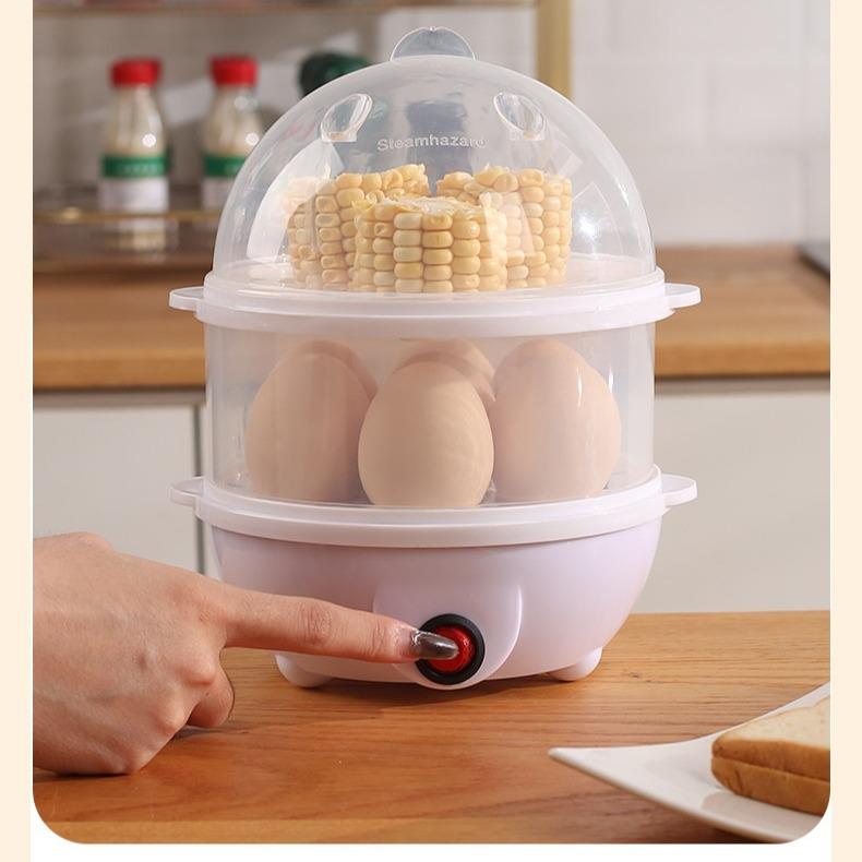 Máy làm bánh sáng, máy hấp trứng, đa chức năng, vật liệu thép không gỉ, chống khô và cháy, thiết bị nhà bếp, món quà Lý Tưởng cho người hâm mộ trứng Nồi Hấp 3