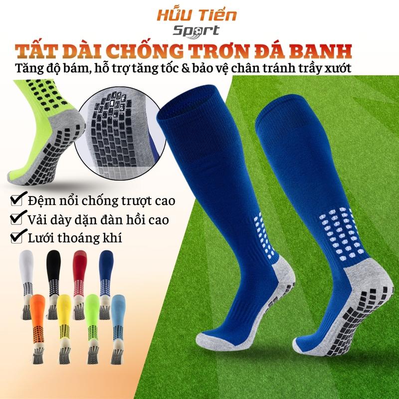 Tất Đá Bóng Chống Trượt Cổ Cao Vớ Dài Đá Banh Chống Trơn Cổ Cao 30-35cm Nhiều Màu Giá Rẻ