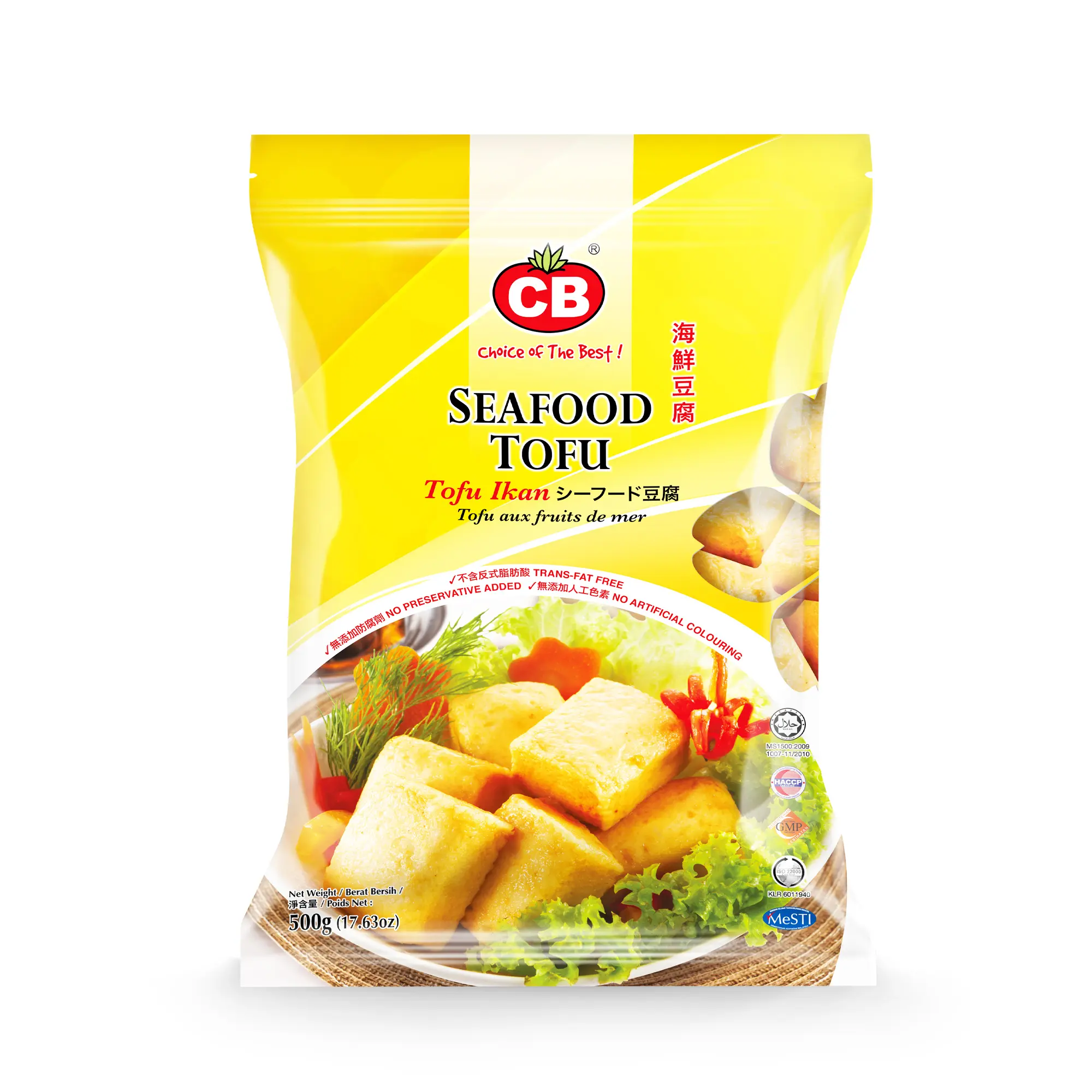 CB Seafood Tofu (23Pcs±) (500g) - Delicious and Healthy Snack frozen food