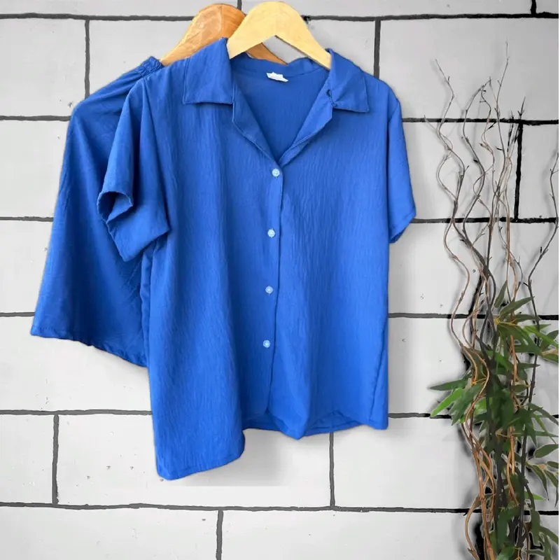 Baju Setelan Pendek Wanita Cringkel Airflow l CPDKH l One Set Piyama Perempuan Santai Busui  Nyaman 1