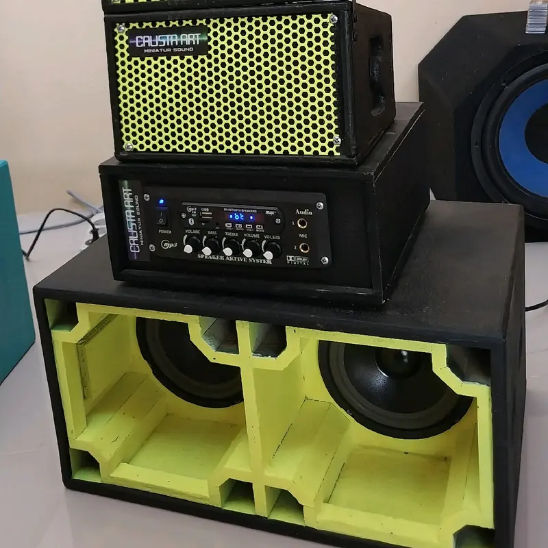 Paket sound system miniatur ruangan keluarga 2 , dengan Speakers, Bass, Bluetooth, Amplifier Wireless Accessories Subwoofer 2