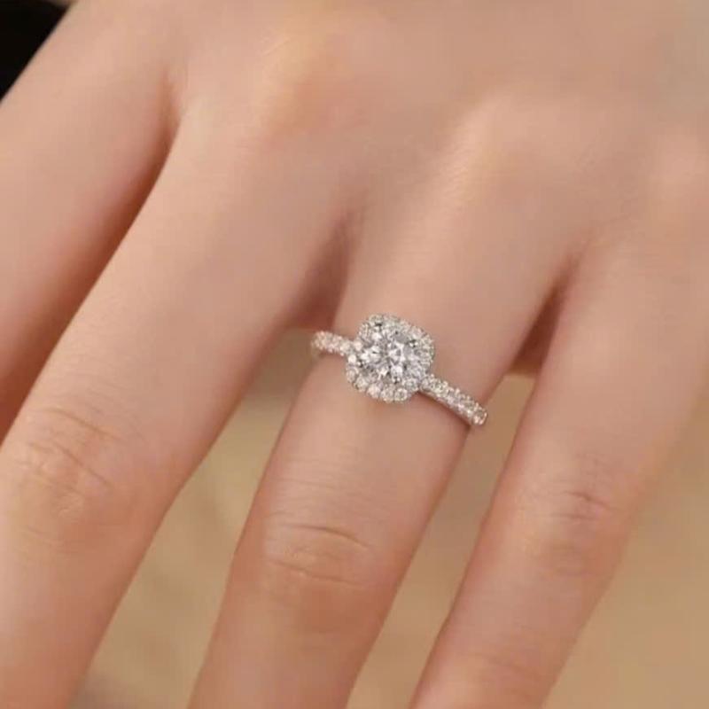  WF-TJ005 NHẪN ĐÍNH ĐÁ MẶT VUÔNG SANG TRỌNG CAO CẤP 