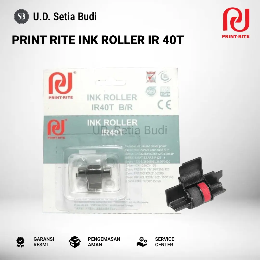 Printrite IR-40T Print-Rite Casio IR-40T Ink Roll IR-40T Tinta Untuk Casio HR-100RC dan FR-2650RC