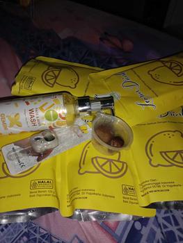 Product Review of Mabello 5 Pouch Minuman Serbuk Lemon   glutathione Drink/ Free Sabun Cair/Bubuk/ Powder from N**u 0